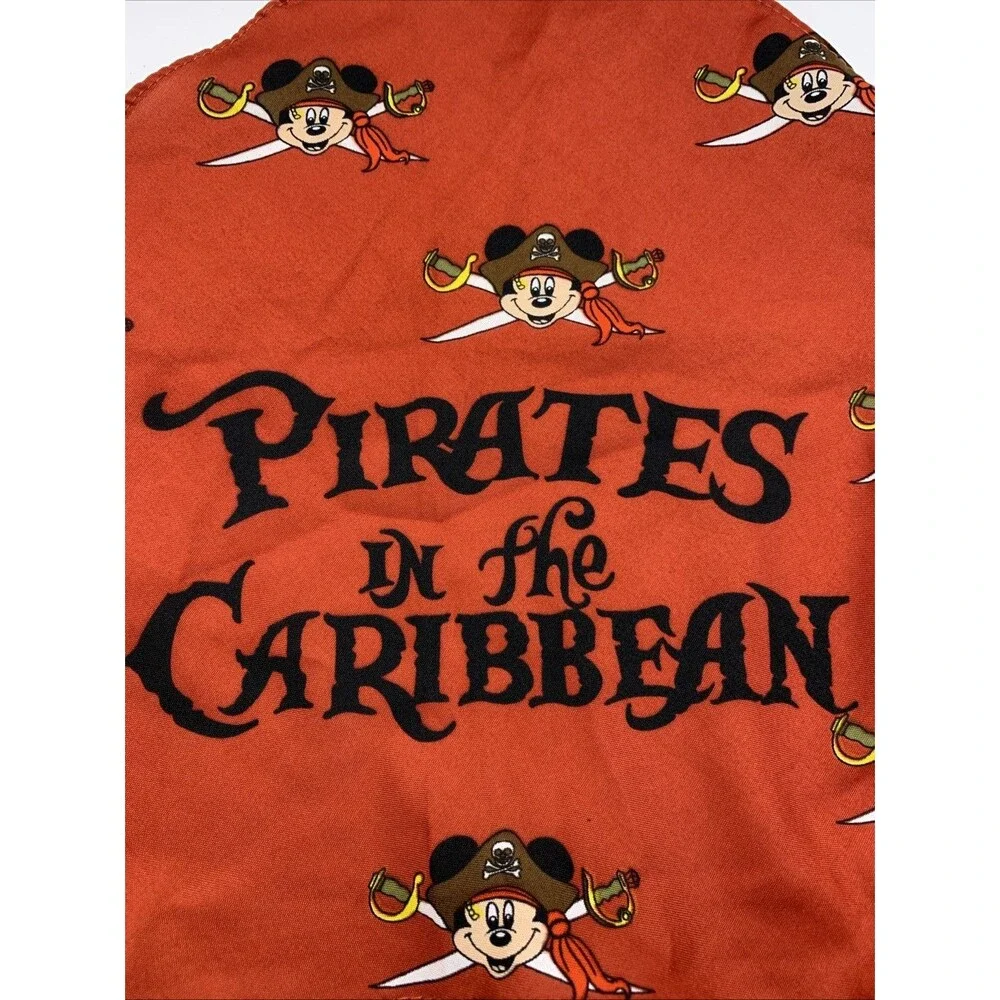 Walt DISNEY Pirates In The Caribbean MICKEY MOUSE Red Bandana Triangle Scarf DCL